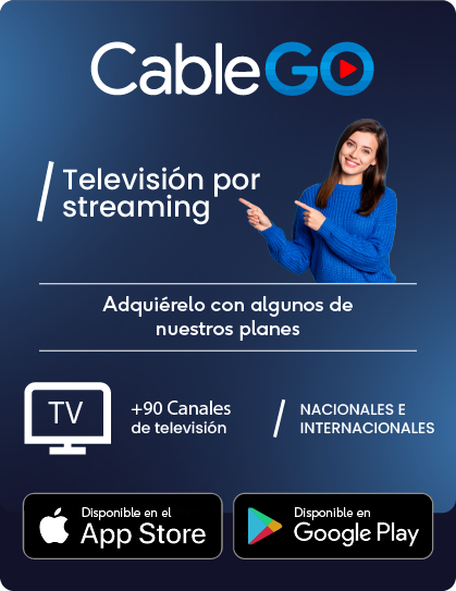 CABLE GO, Televisión por streaming. Adquiérelo con algunos de nuestros planes